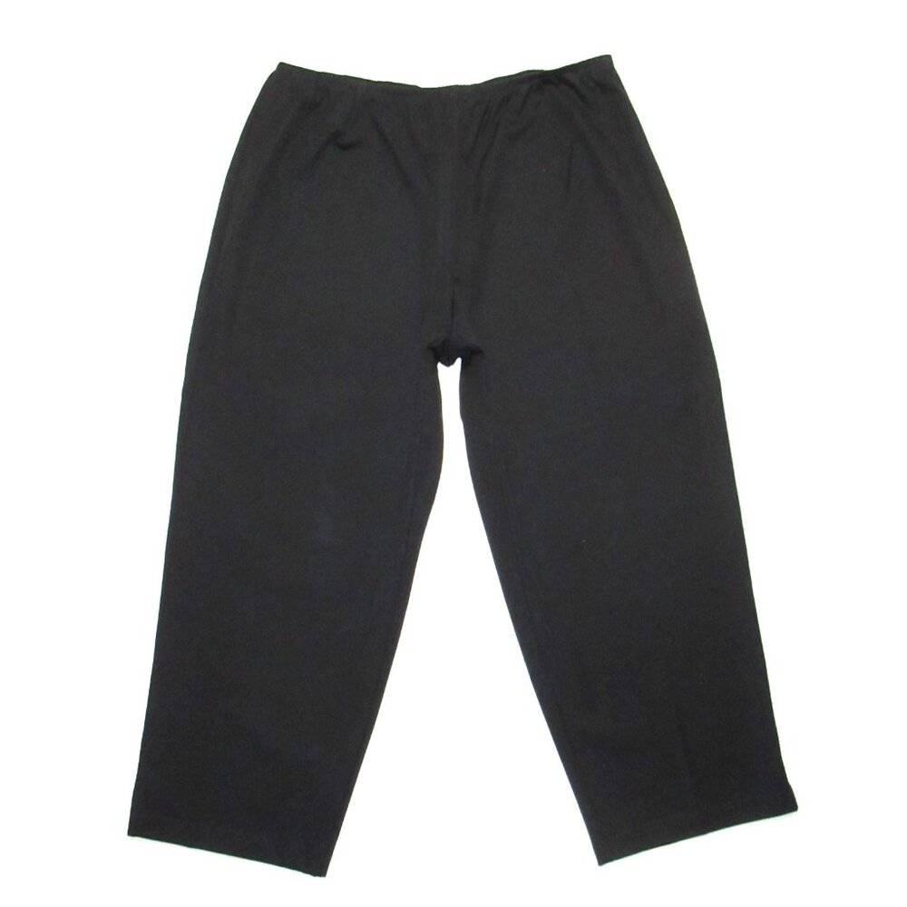 NWT Eileen Fisher Slim Ankle in Black Organic Cotton Stretch Twill Pants 2X